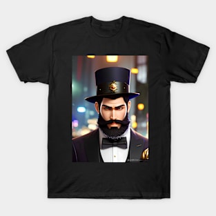 Groomed and Gallant: The Bearded Gentleman's Suave Persona T-Shirt